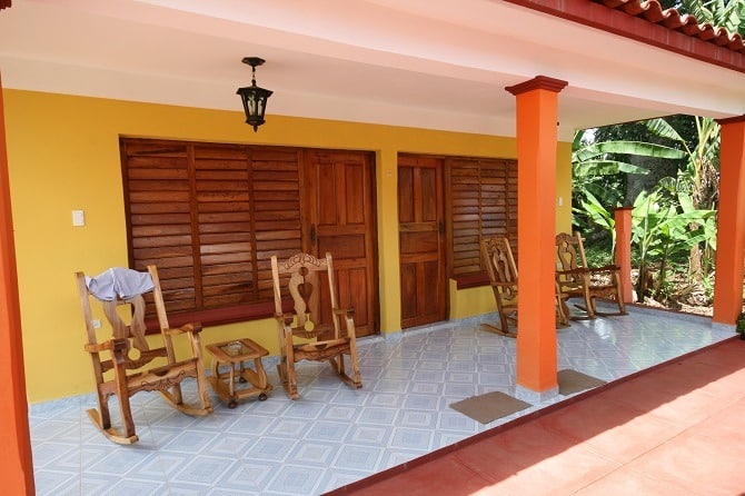 Room terrace at Villa El Habano in Vinales, Cuba