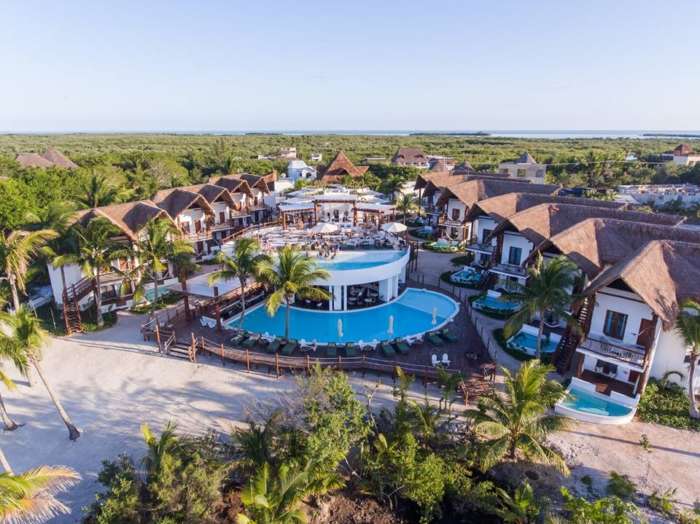 Aerial of Balcony at Villas Hm Palapas Del Mar, Holbox