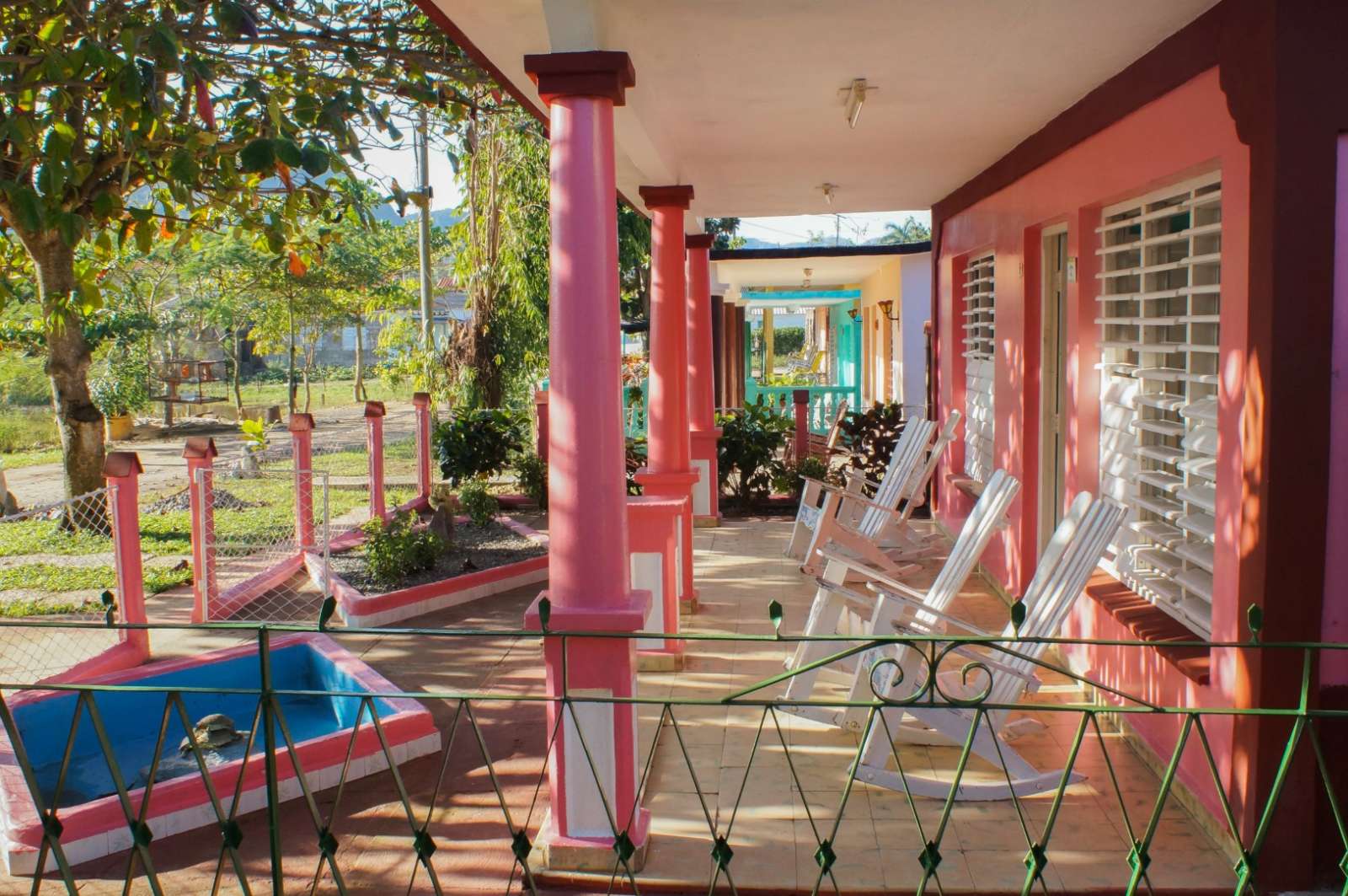 Rocking chairs in traditional Vinales house
