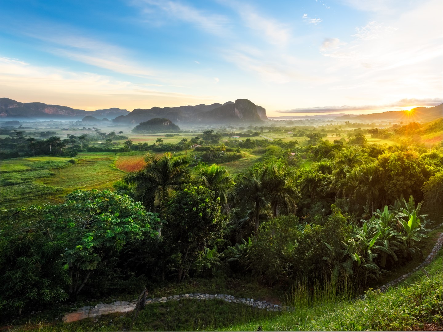 Vinales Valley in Cuba at sunrise