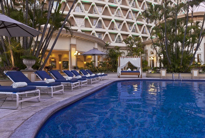 The swimming pool at the Westin Camino Guatemala City