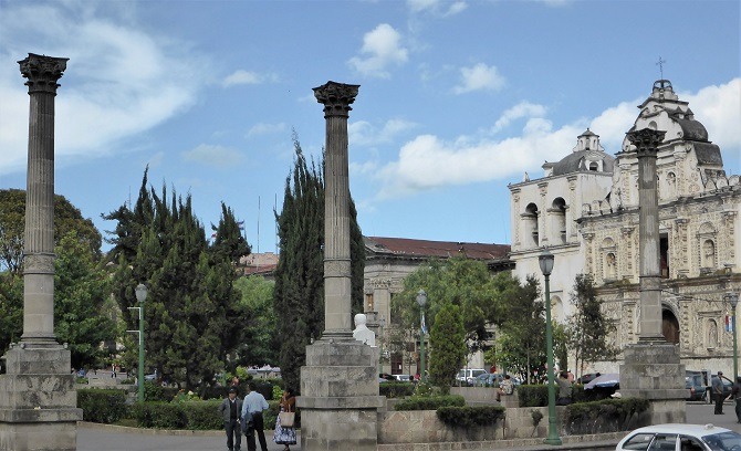The main square in Quetzaltenango
