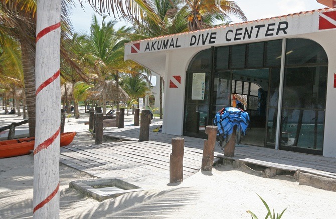 Scuba diving centre in Akumal Yucatan Peninsula