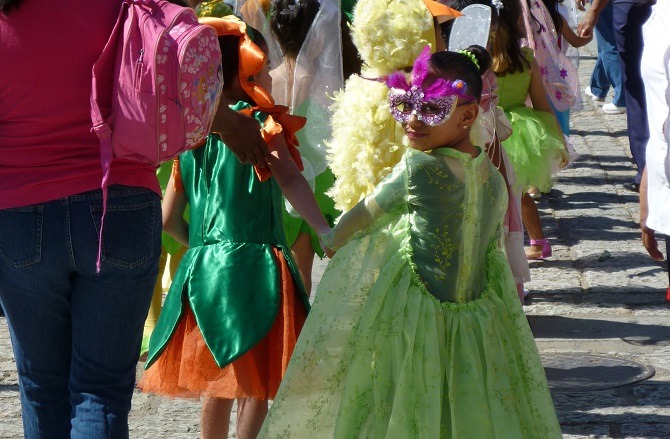 Young girl in fancy dress