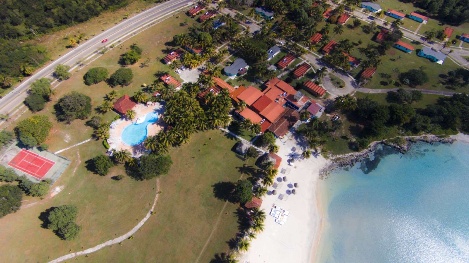 Aerial view of Hotel Playa Larga