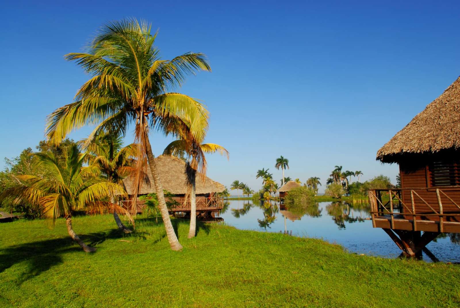 Cottages at Villa Guama resort and replica Taino village