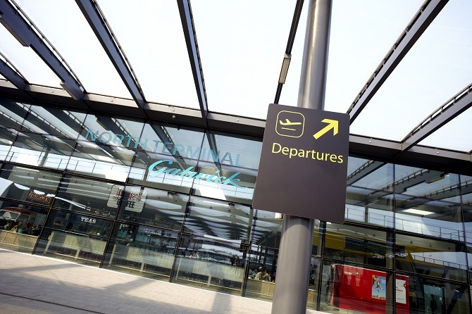 The entrance to Gatwick Airport North Terminal