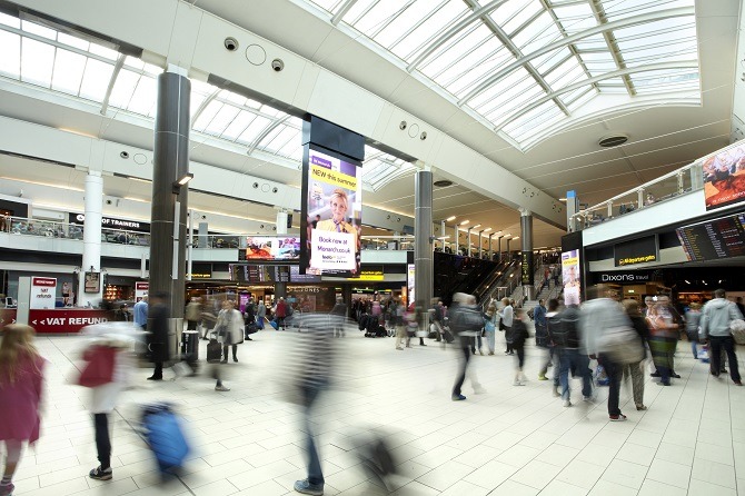 The departures lounge of Gatwick South Terminal