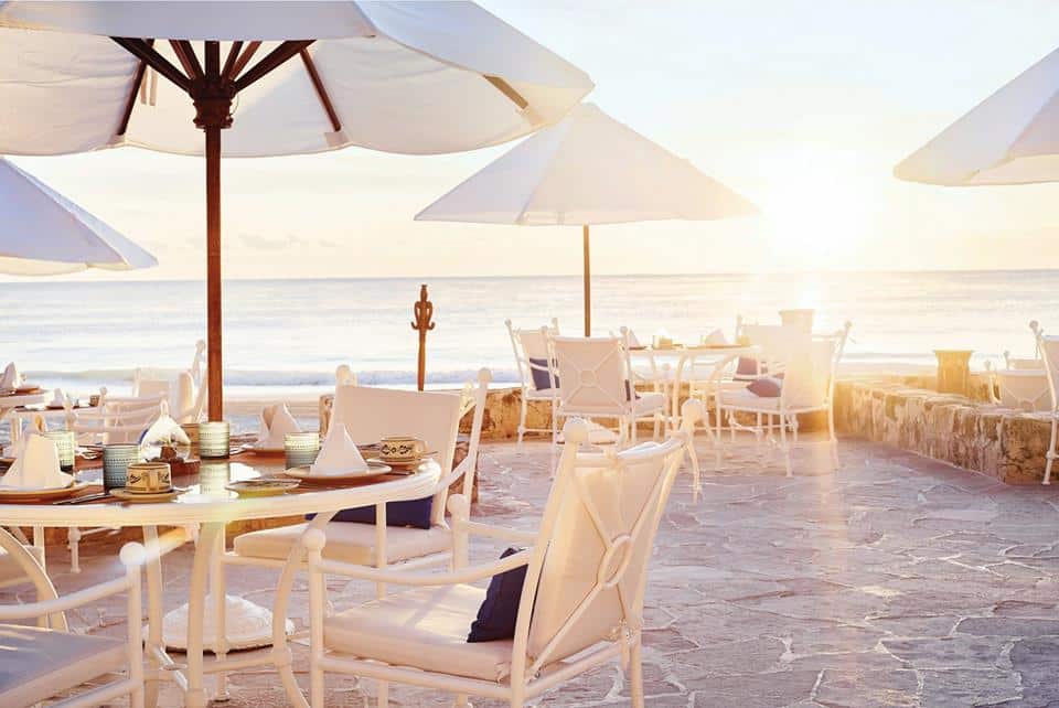 Beachfront restaurant at Belmond Maroma Resort