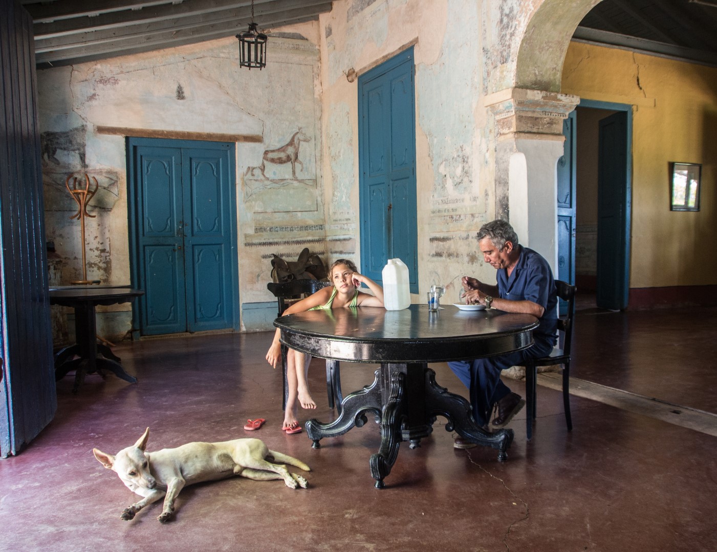 Father and daughter in Havana, Cuba