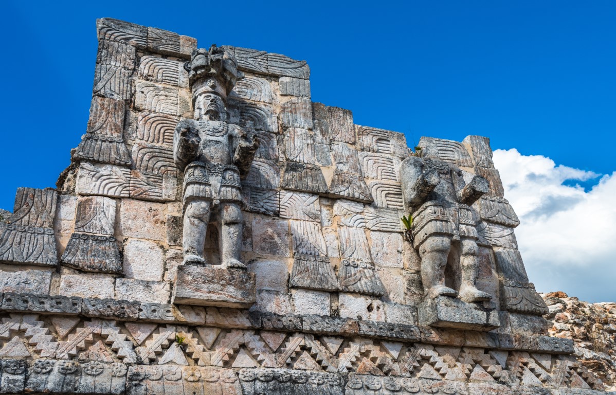 Carving at Kabah in Yucatan