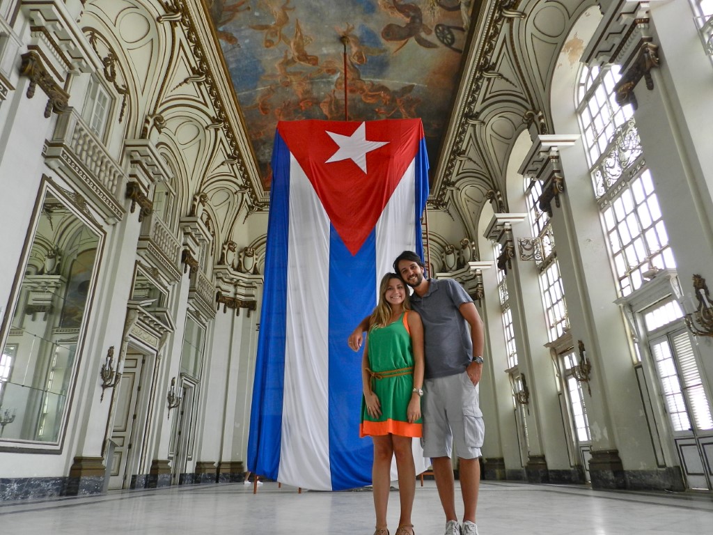 The interior of the Museum of the Revolution in Havana, Cuba