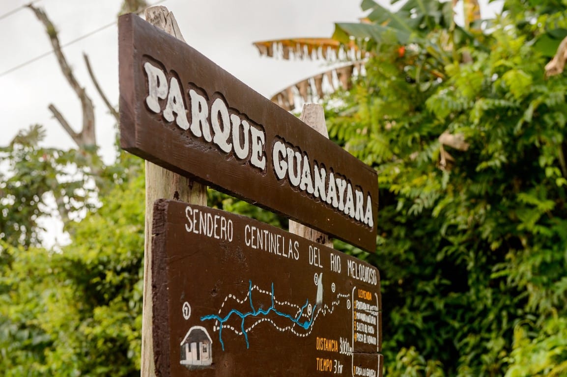 Sign for Parque Guanayara in Cuba