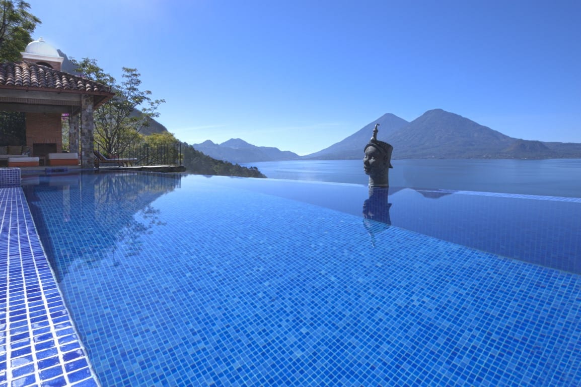 Infinity pool at Casa Palopo overlooking Lake Atitlan