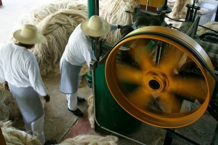 Spinning at Hacienda Sotuta de Peon in the Yucatan Peninsula of Mexico