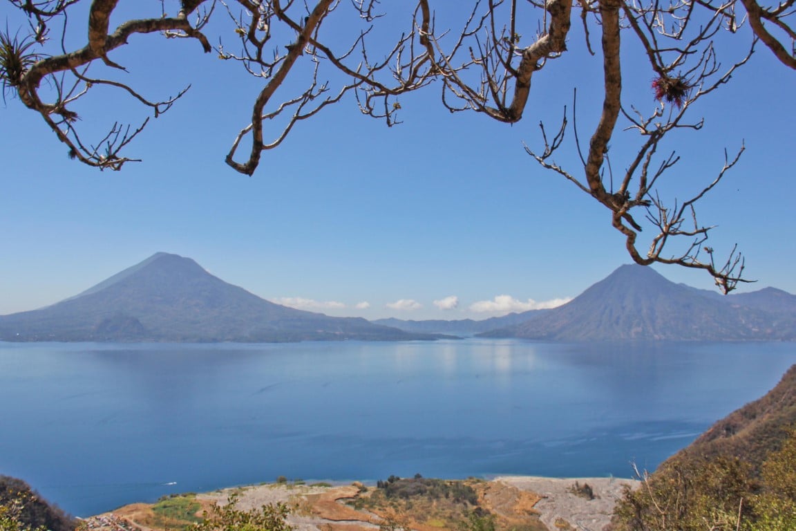 Panoramic view of Lake Atitlan from Solola Market