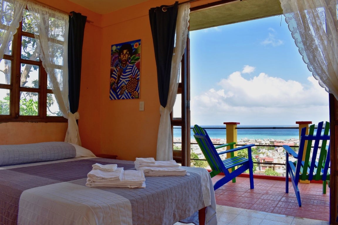 View from bedroom at Villa Paradiso in Baracoa