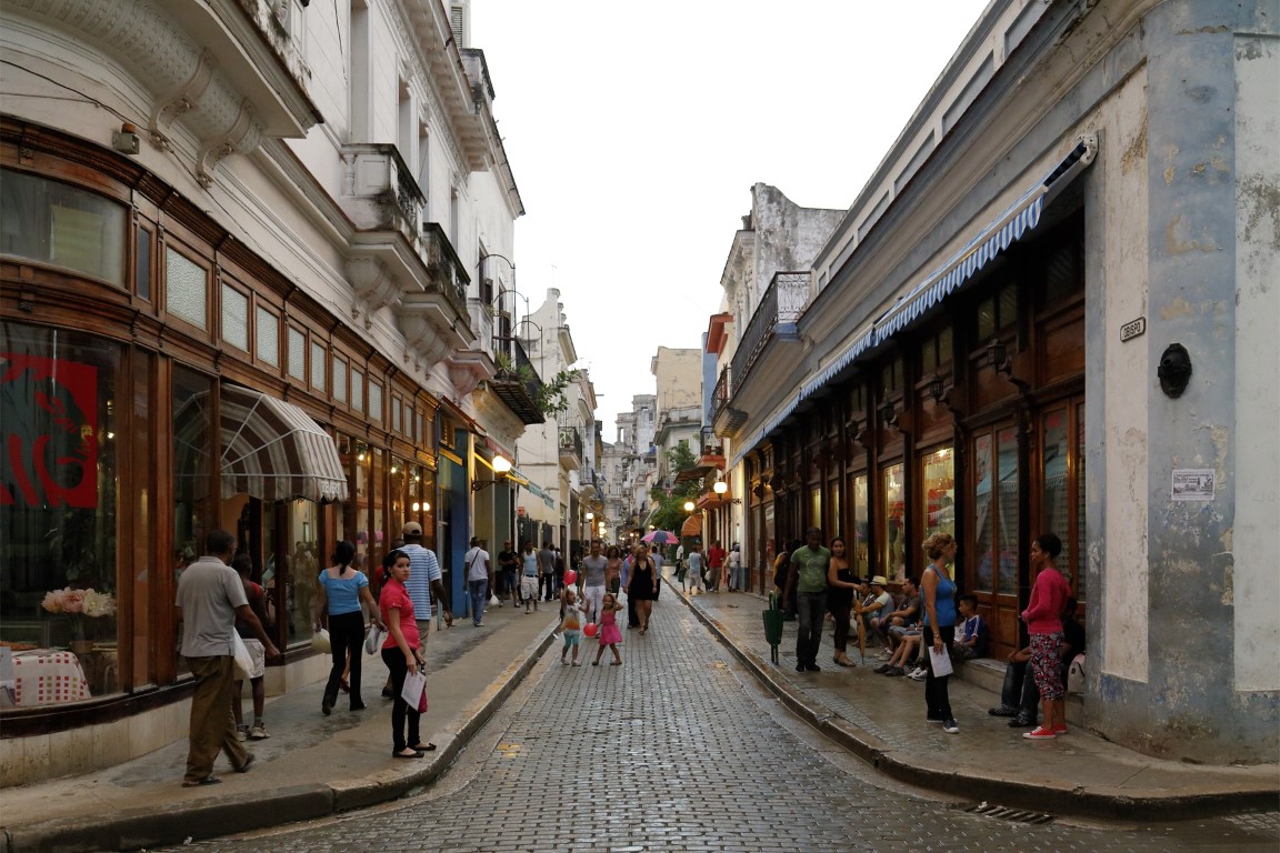 Calle Obispo in Old Havana, Cuba