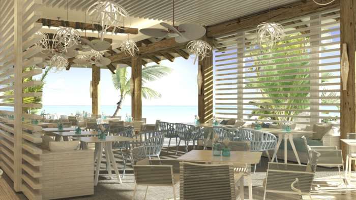 Al fresco dining section of Cape Nao restaurant at Hotel Melia Trinidad