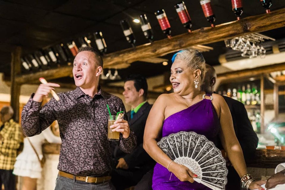 Couple at nightclub in Havana