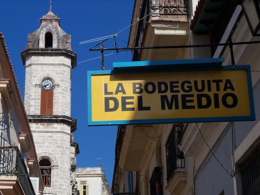 Bodeguita Del Medio Bar Sign