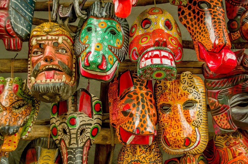 Traditional Guatemalan masks