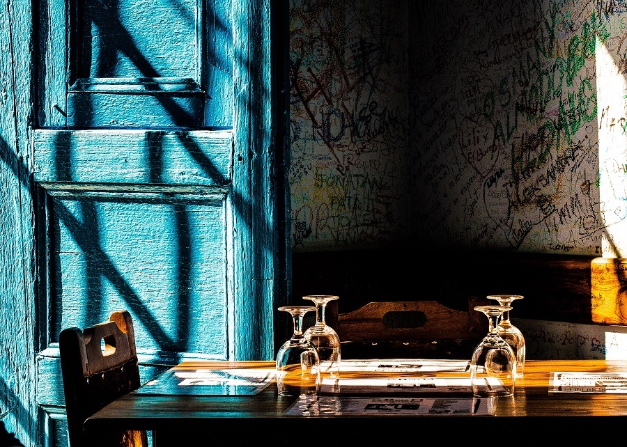 Table in a Havana restaurant