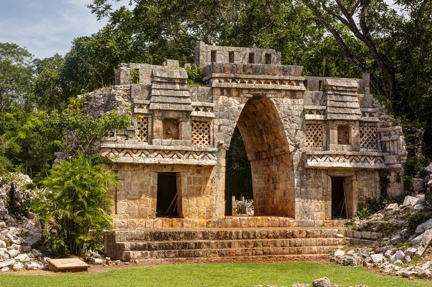 Stone archway at Labna