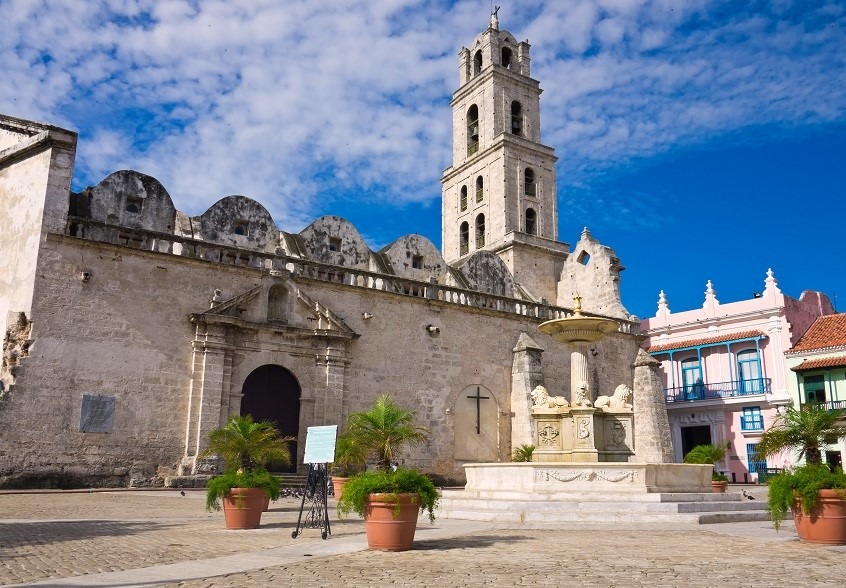 Cathedral in Plaza San Francisco, Havana