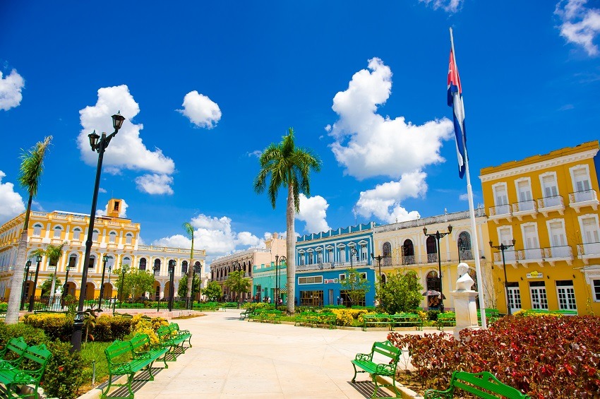 The main plaza in Sancti Spiritus