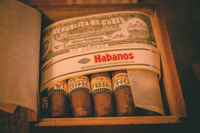 Box of Habanos Cuban cigars