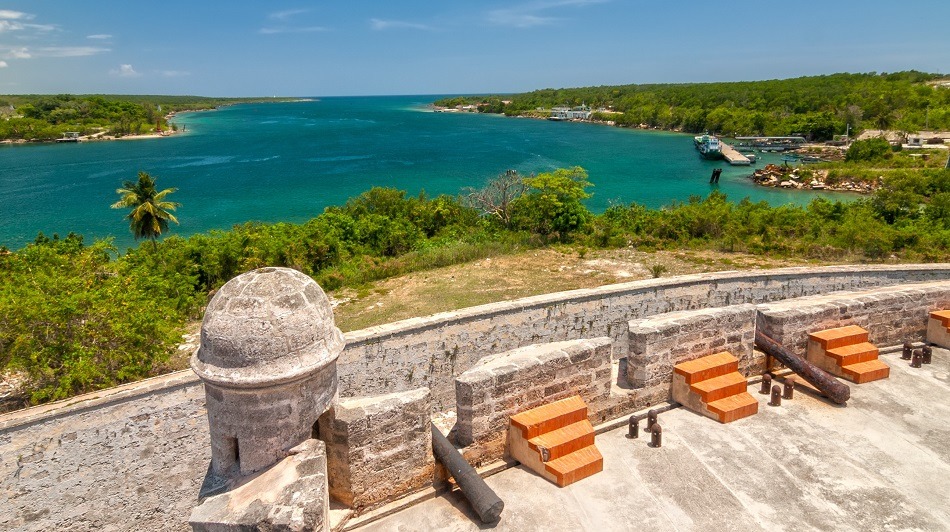 View to sea from Cienfuegos fort