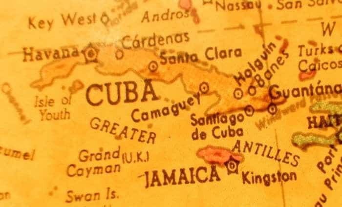 Old map of Cuba