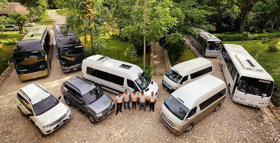 Cars and buses in Guatemala