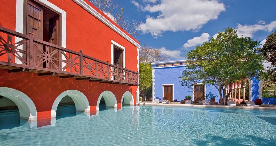 Stylish pool at Hacienda Santa Rosa