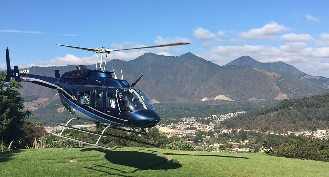 Helicopter travel in Guatemala