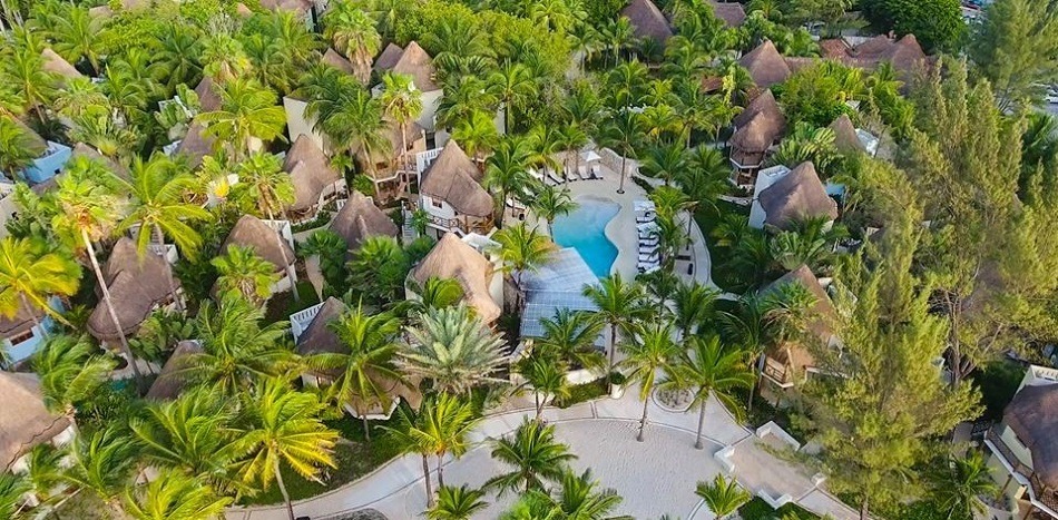 Aerial view of Mahekal Beach Resort