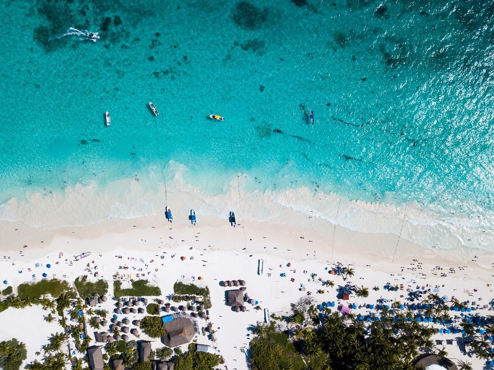 Aerial view of Mexico beach