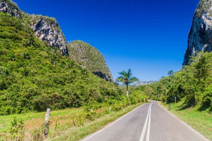 One of the best drives in Cuba, through the Vinales Valley