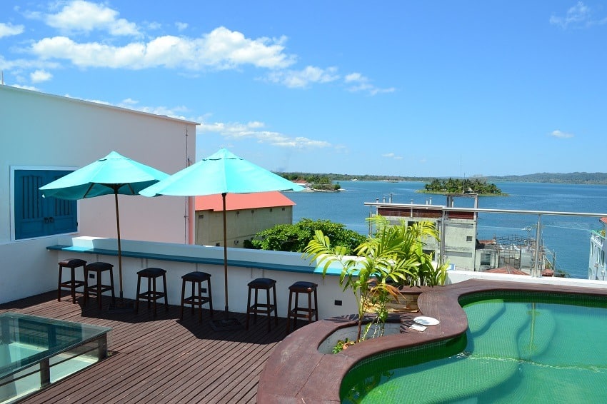 Rooftop view from Hotel Isla De Flores Guatemala