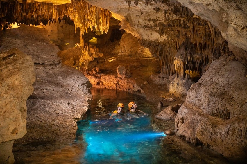 Underwater cave at Xcaret