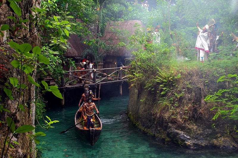 Replica Maya village at Xcaret