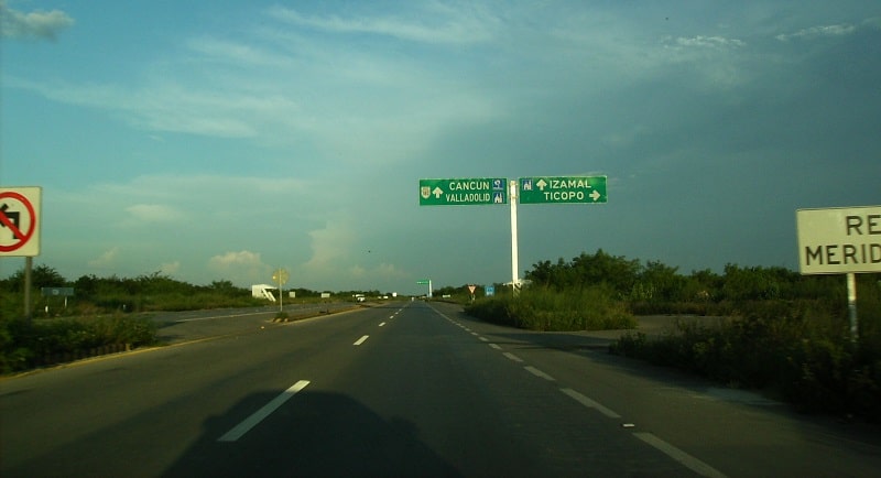 Highway 180 between Cancun and Merida in the Yucatan Peninsula