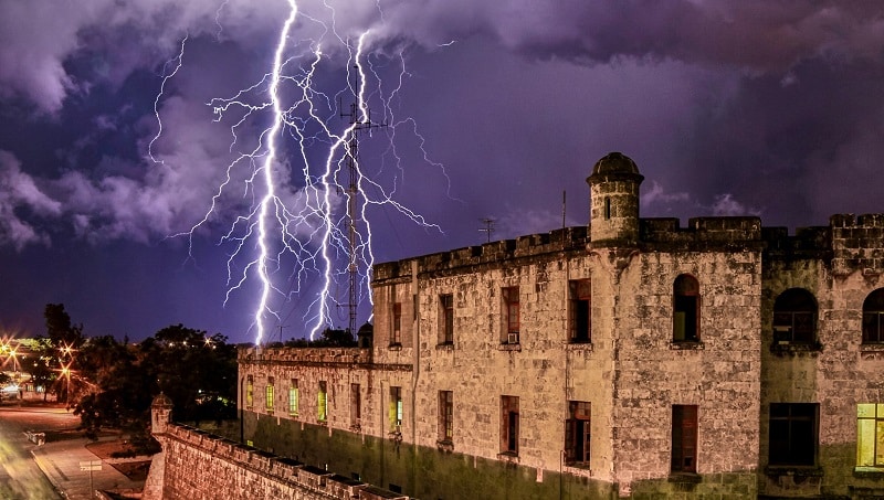 Lightning over Havana, Cuba