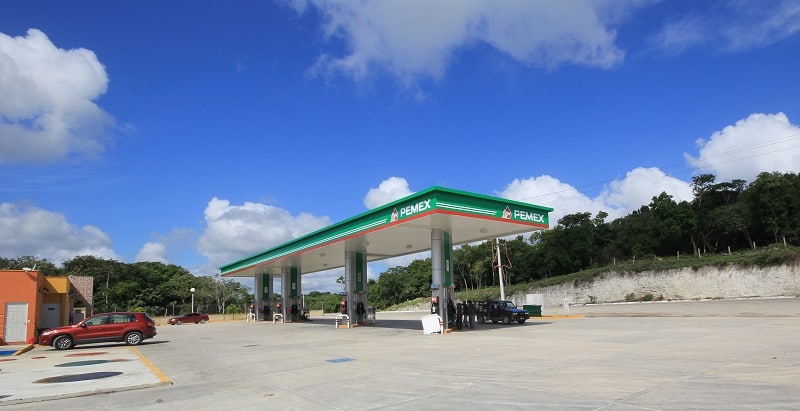 Pemex petrol station on Highway 186, Yucatan Peninsula