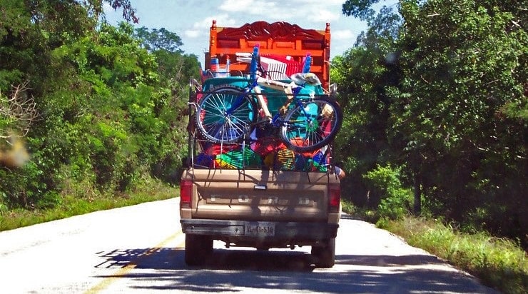 Road traffic in the Yucatan Peninsula