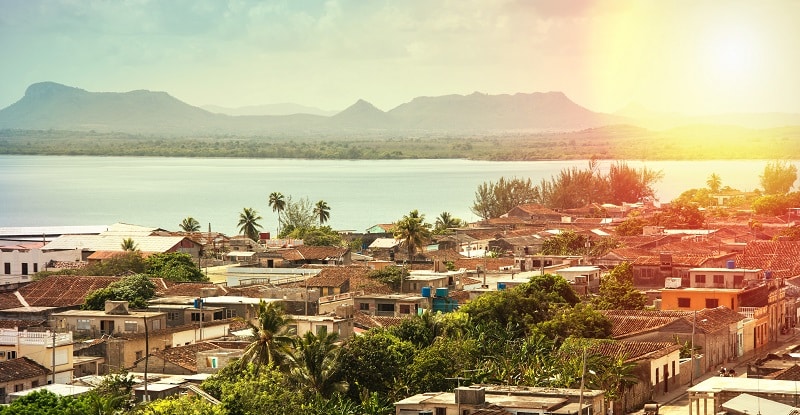 Sunset over Gibara town