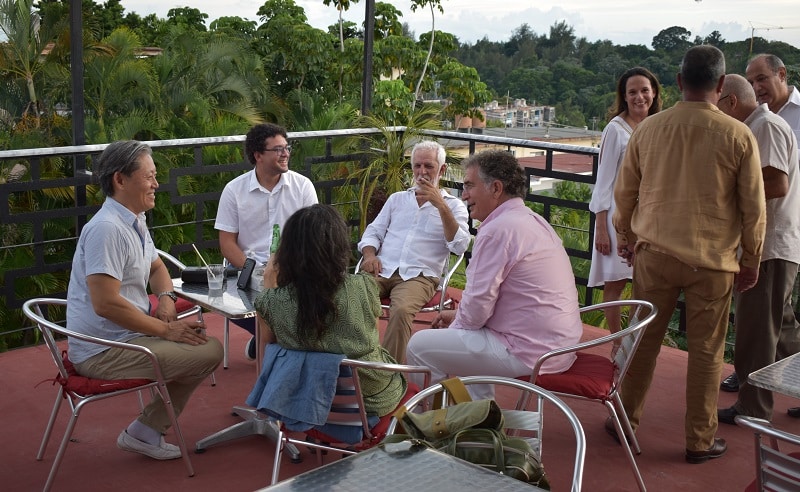 Guests on the rooftop of Chateau Blanc in Havana