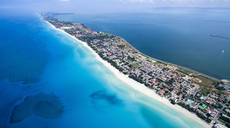 Aerial view of Varadero, Cuba