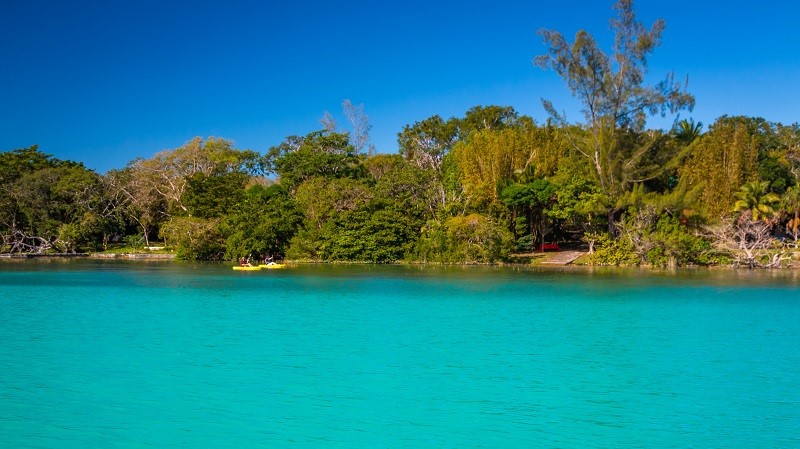 Kayaking on Laguna Bacalar